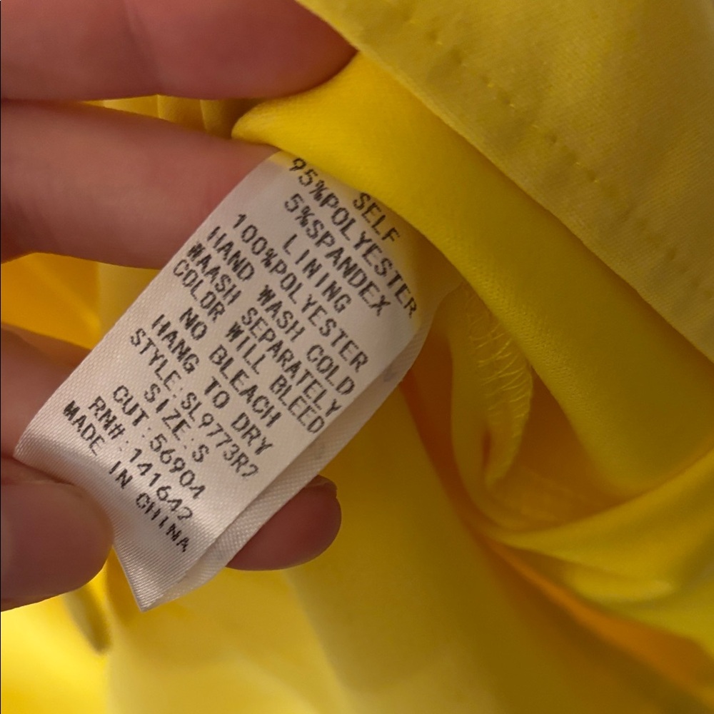 She + Sky Bright Yellow Tie-Front Romper - Picture 4 of 6